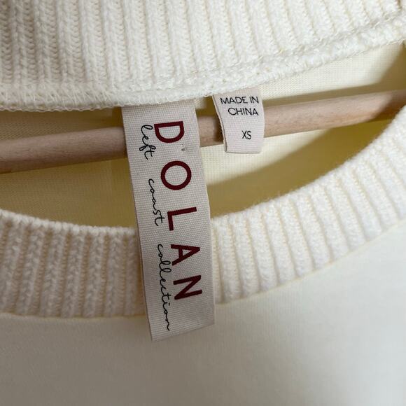 Dolan Cream Sweater with Pink and Brown Stripes - Picture 6 of 10